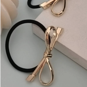 Gold Bow Hair Tie