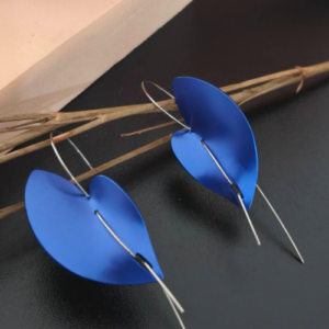 Deep Blue Marquise Drop Earrings