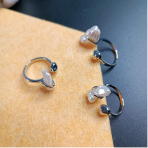 Baroque Pearl Open Ring