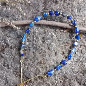 Dark Blue Faceted Stone Bracelet