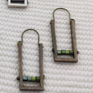 Antique Rectangle Frame Earrings