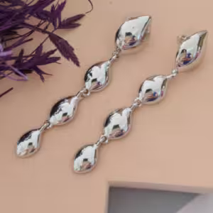 Silver Rainy Drop Earrings