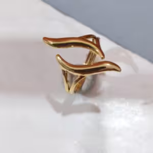 Gold Pointed Open Ring