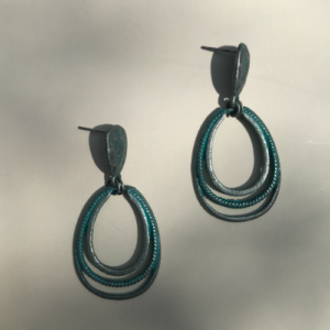 Teal Layered  Earrings