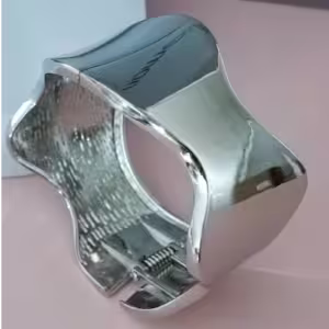 Silver Wide Cutout Bracelet