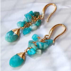 Turquoise Crystal Drop Earrings