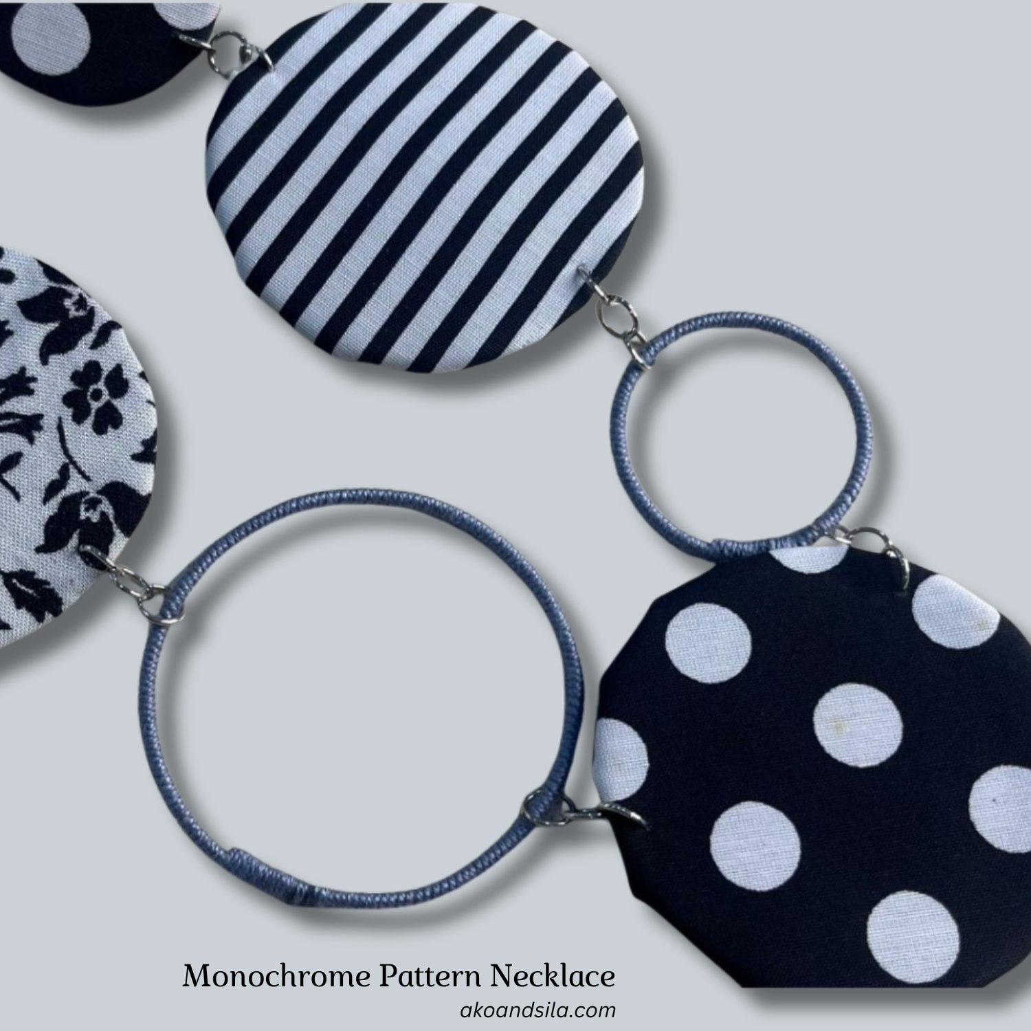Monochrome Pattern Necklace - Image 5