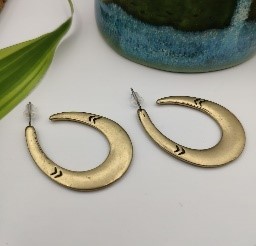 Gold Half Hoop Earrings
