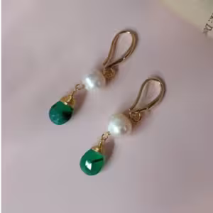 Pearl In Spring Meadow Earrings