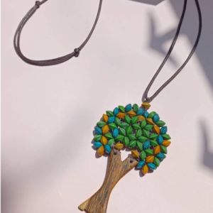 Green Tree Pendant Necklace