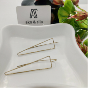 Golden Triangle Threader Earrings