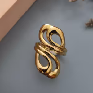 Gold Double Loop Ring