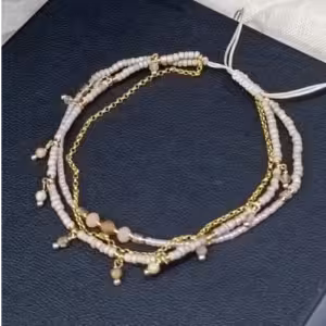 White Multistrand Beaded Bracelet