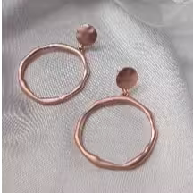 Rose Gold Open Circle Earrings