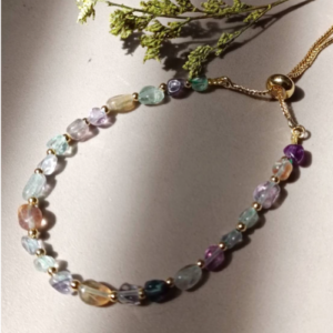 Mixed Pastel Faceted Stone Bracelet