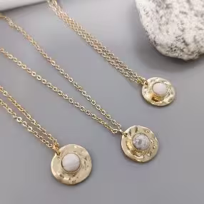 White Halo Necklace