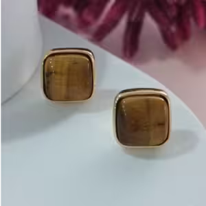 Amber Vision Stud Earrings
