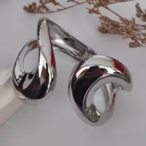 Silver Sculptural Wrap Bracelet