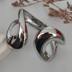 Silver Sculptural Wrap Bracelet