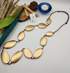 Gold Oval Link Necklace