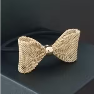 Gold Mesh Bow Clip
