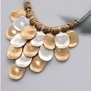 Gold Shell Disc Necklace