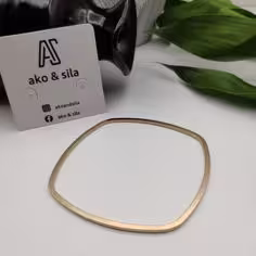 Rose Gold Organic Square Bangle
