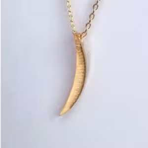 Gold Horn Pendant Necklace
