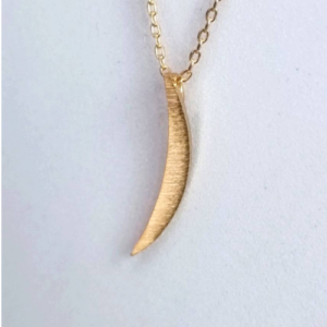 Gold Horn Pendant Necklace