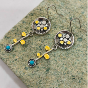 Daisy Disc Drop Earrings
