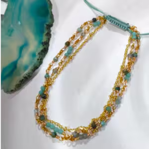 Multicolor Natural Stone Chain Bracelet