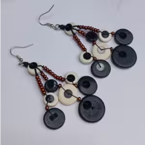 Berry Bead Tassel Earrings