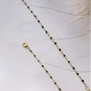 Black Beaded Chain Bracelet