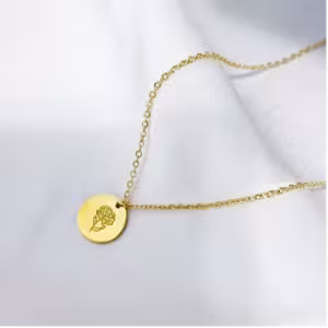 Floral Disc Necklace