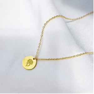 Floral Disc Necklace