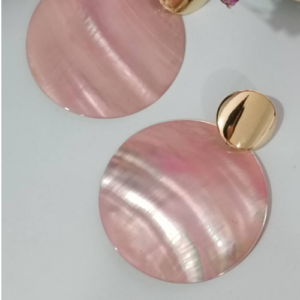 Blush Shell Disc Earrings