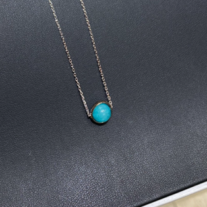 Turquoise Round Stone Necklace