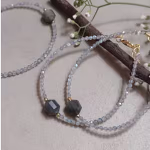 Grey Charm Stone Bracelet