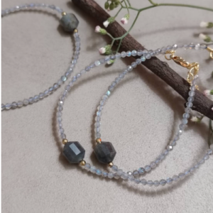 Grey Charm Stone Bracelet