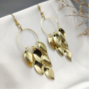 Golden Twisted  Earrings