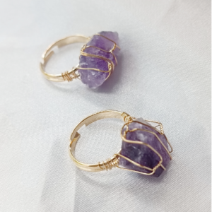 Raw Amethyst Wrap Ring