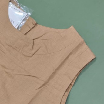 Brown Sleeveless Free Size Shirt - Image 4
