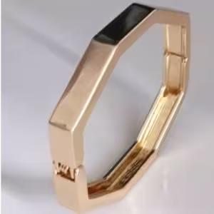 Gold Angular Cuff Bracelet
