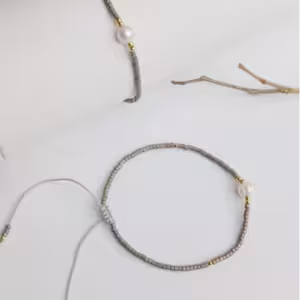 Grey Pearl Accent Bracelet