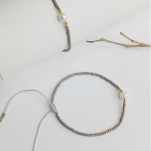 Grey Pearl Accent Bracelet