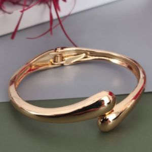 Gold Hook Bangle Bracelet
