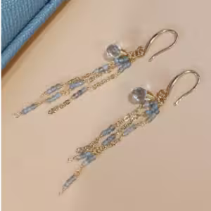 Labradorite Tassel Earrings