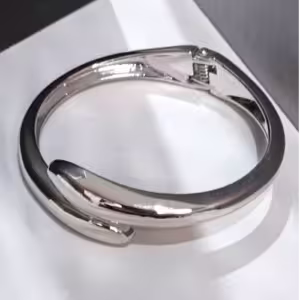 Silver Open Curve Bracelet