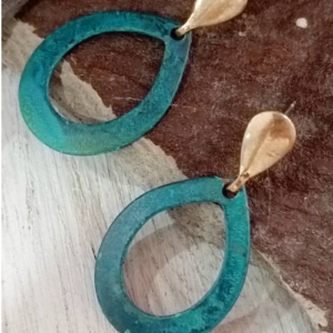 Aqua Hoop Earrings