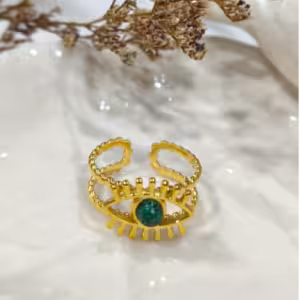 Emerald Luxe Halo Ring